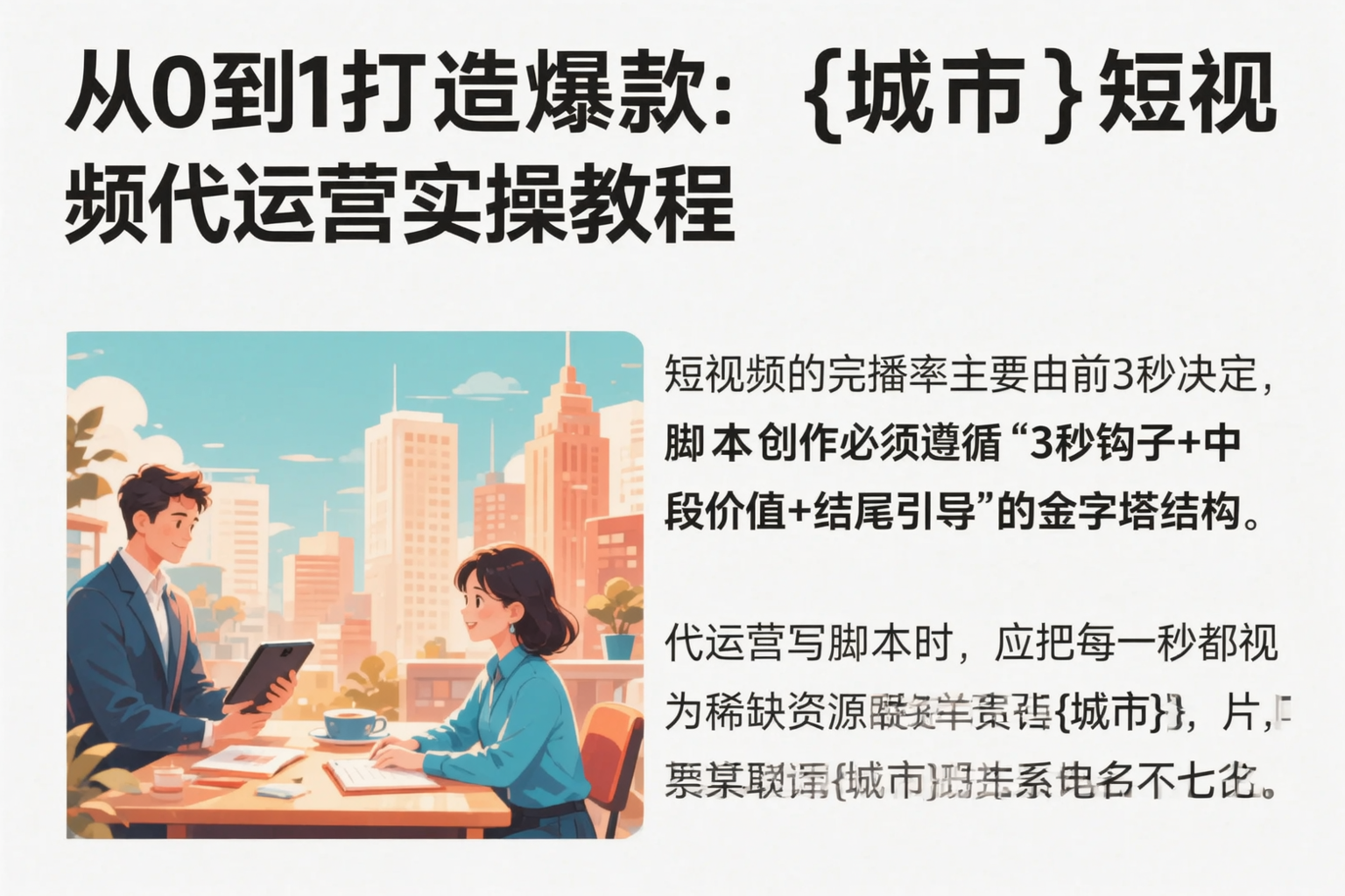 从0到1打造爆款：鹤壁短视频代运营实操教程
