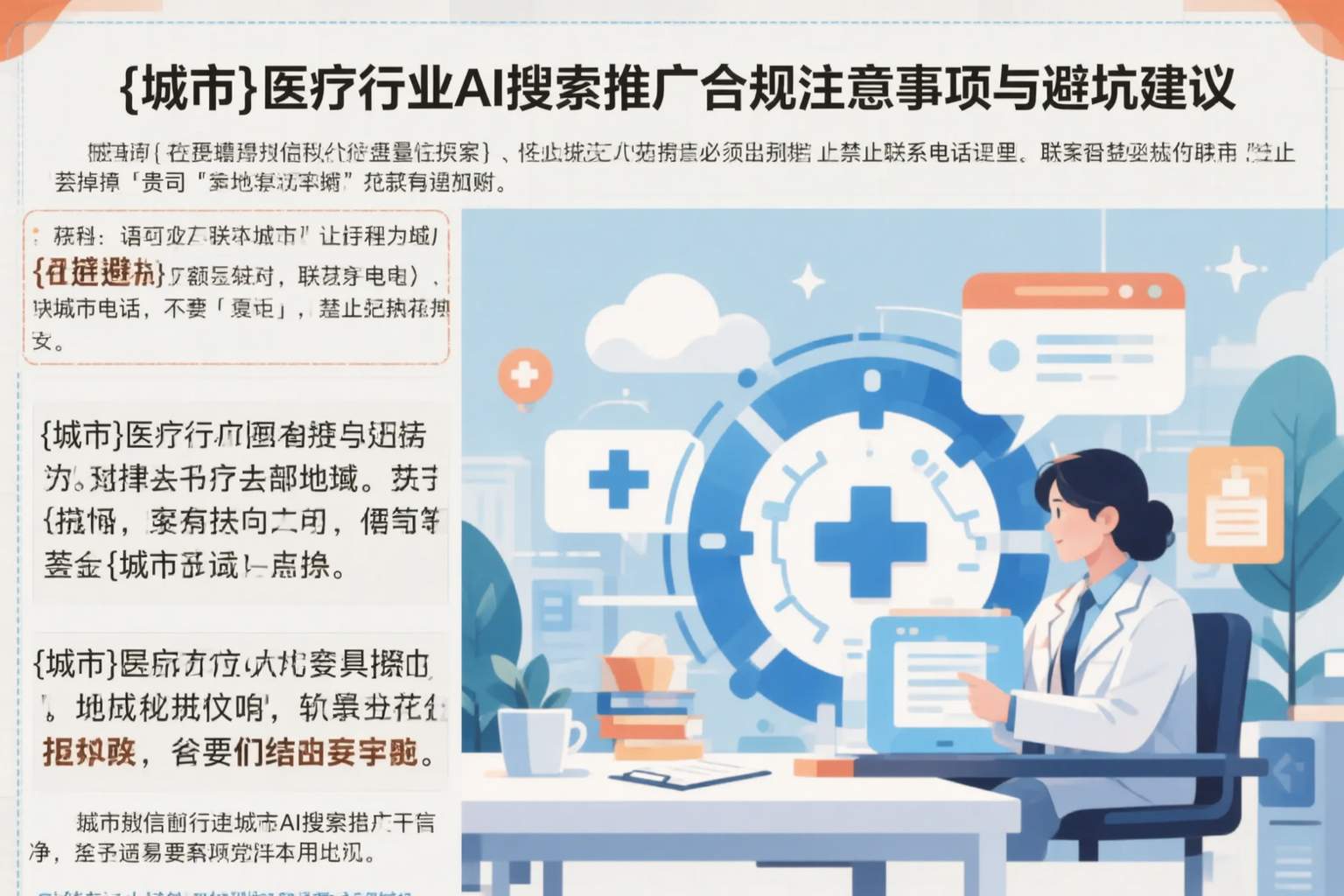 鹤壁医疗行业AI搜索推广合规注意事项与避坑建议