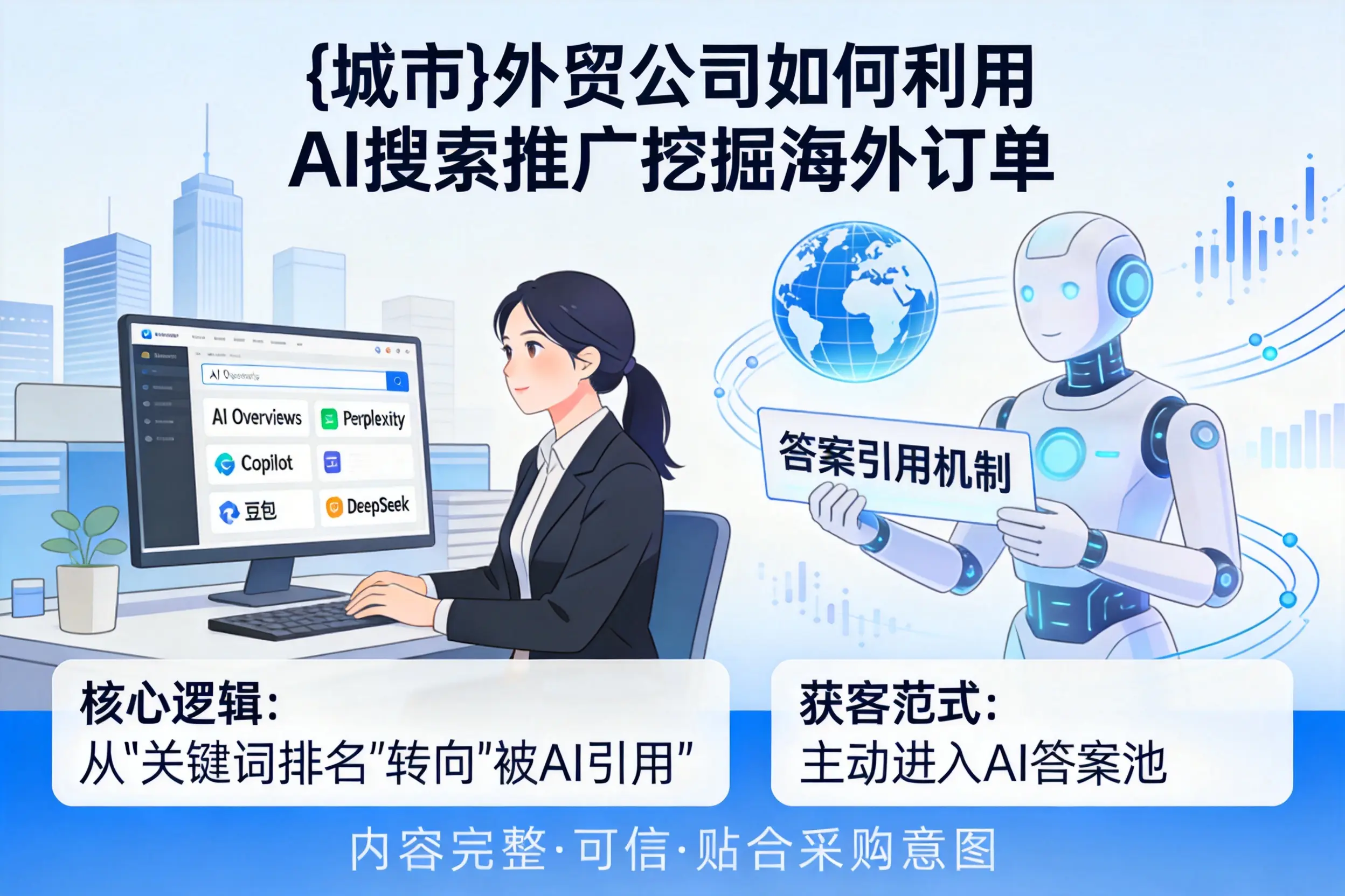 鹤壁外贸公司如何利用AI搜索推广挖掘海外订单