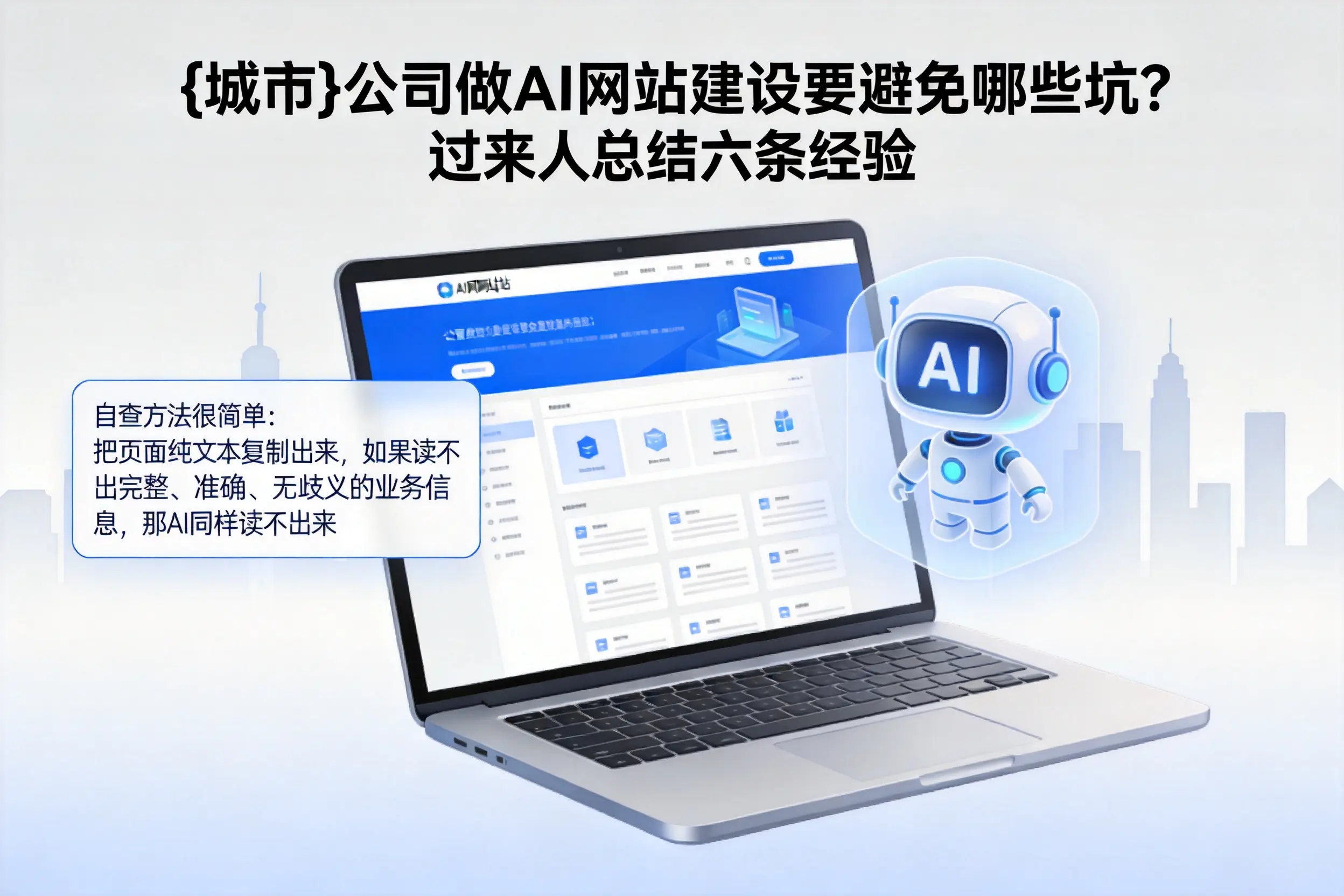 鹤壁公司做AI网站建设要避免哪些坑？过来人总结六条经验
