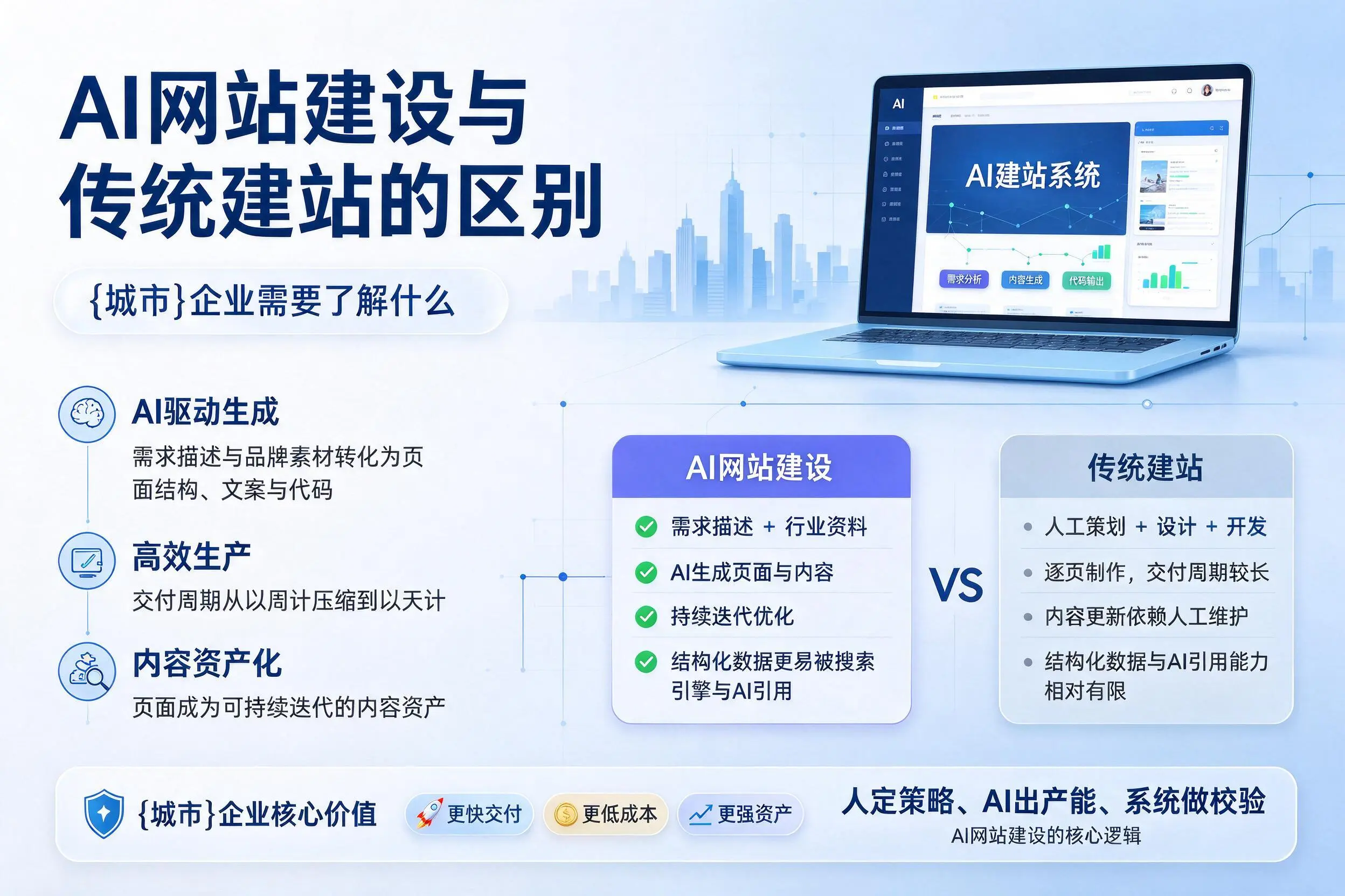 AI网站建设与传统建站的区别，鹤壁企业需要了解什么