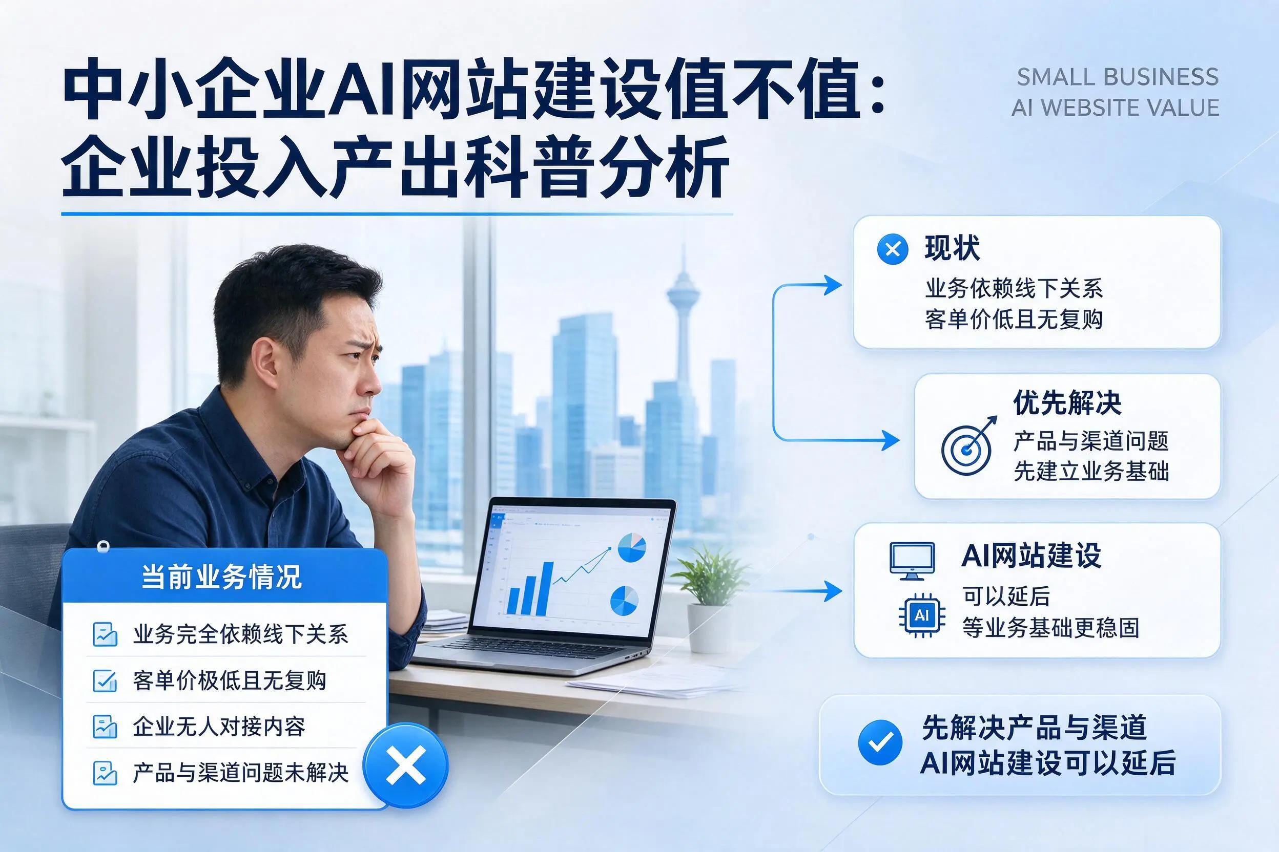 中小企业AI网站建设值不值：鹤壁企业投入产出科普分析