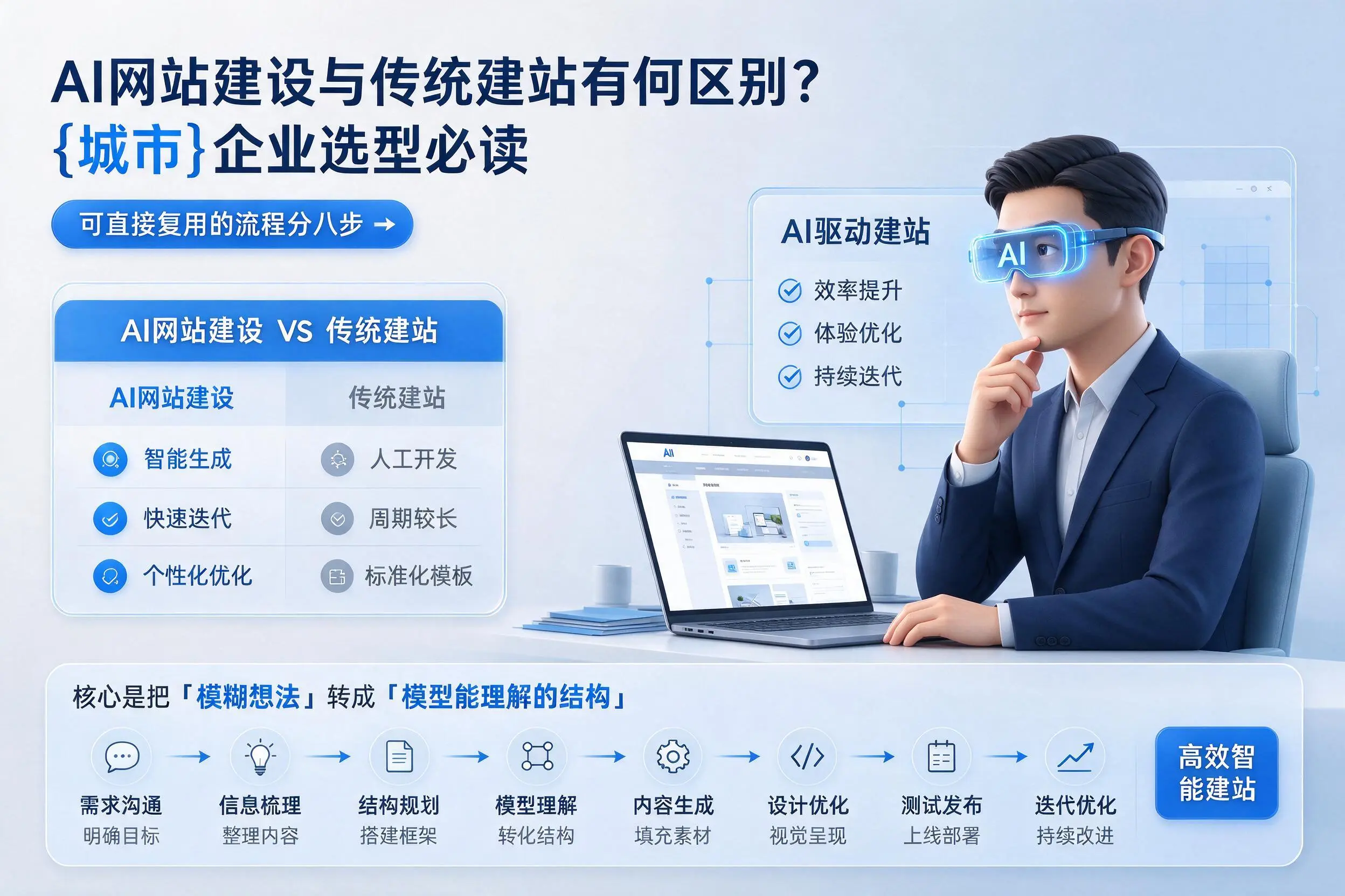 AI网站建设与传统建站有何区别？鹤壁企业选型必读