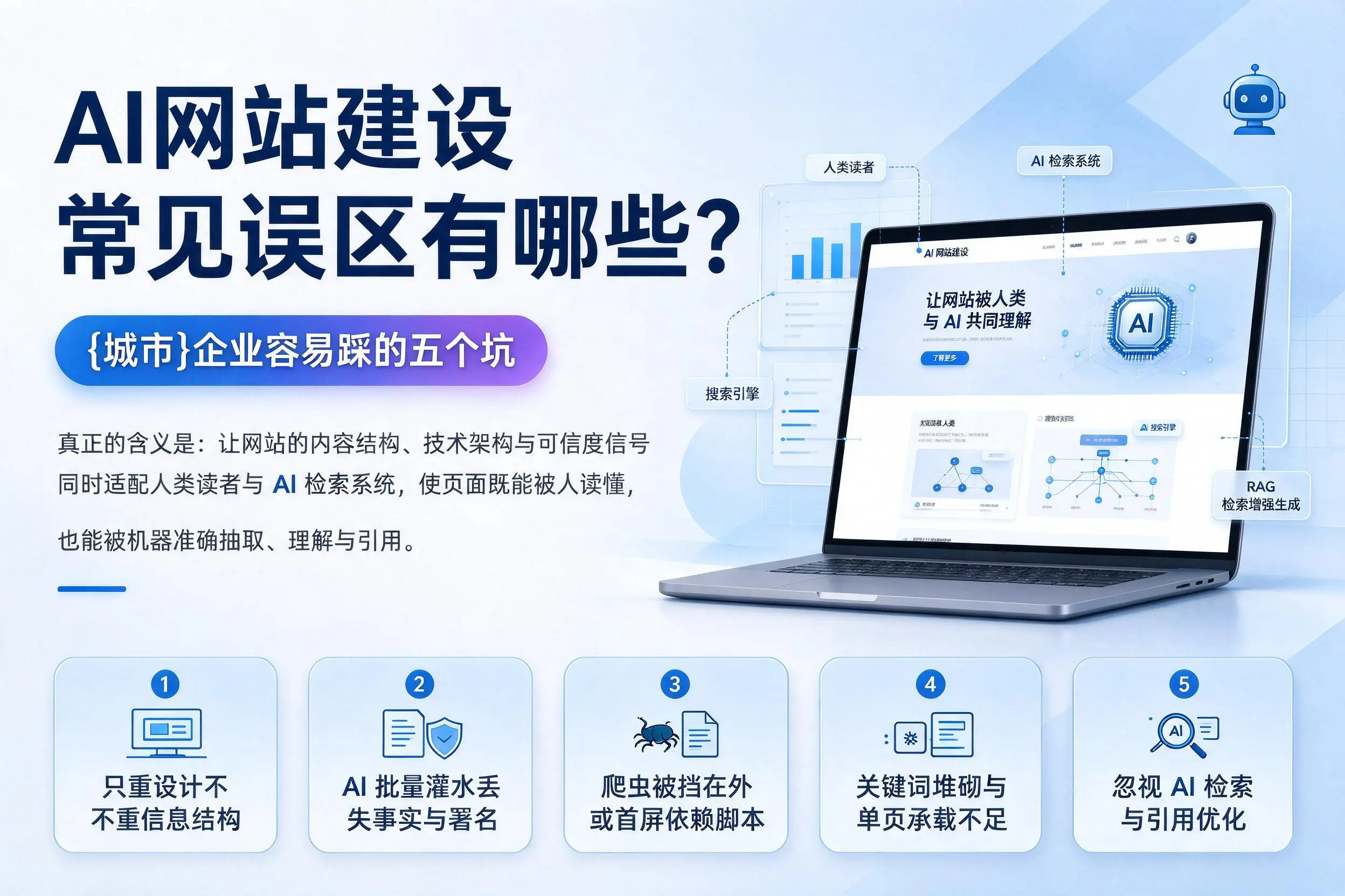 AI网站建设常见误区有哪些？鹤壁企业容易踩的五个坑