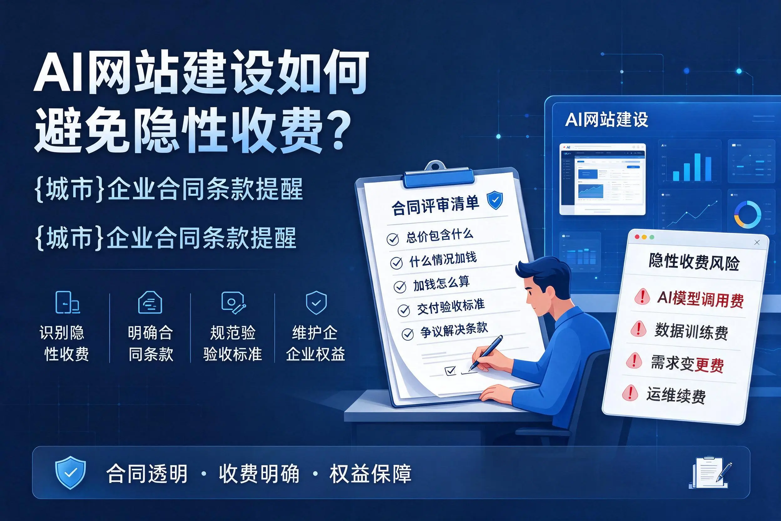 AI网站建设如何避免隐性收费?鹤壁企业合同条款提醒