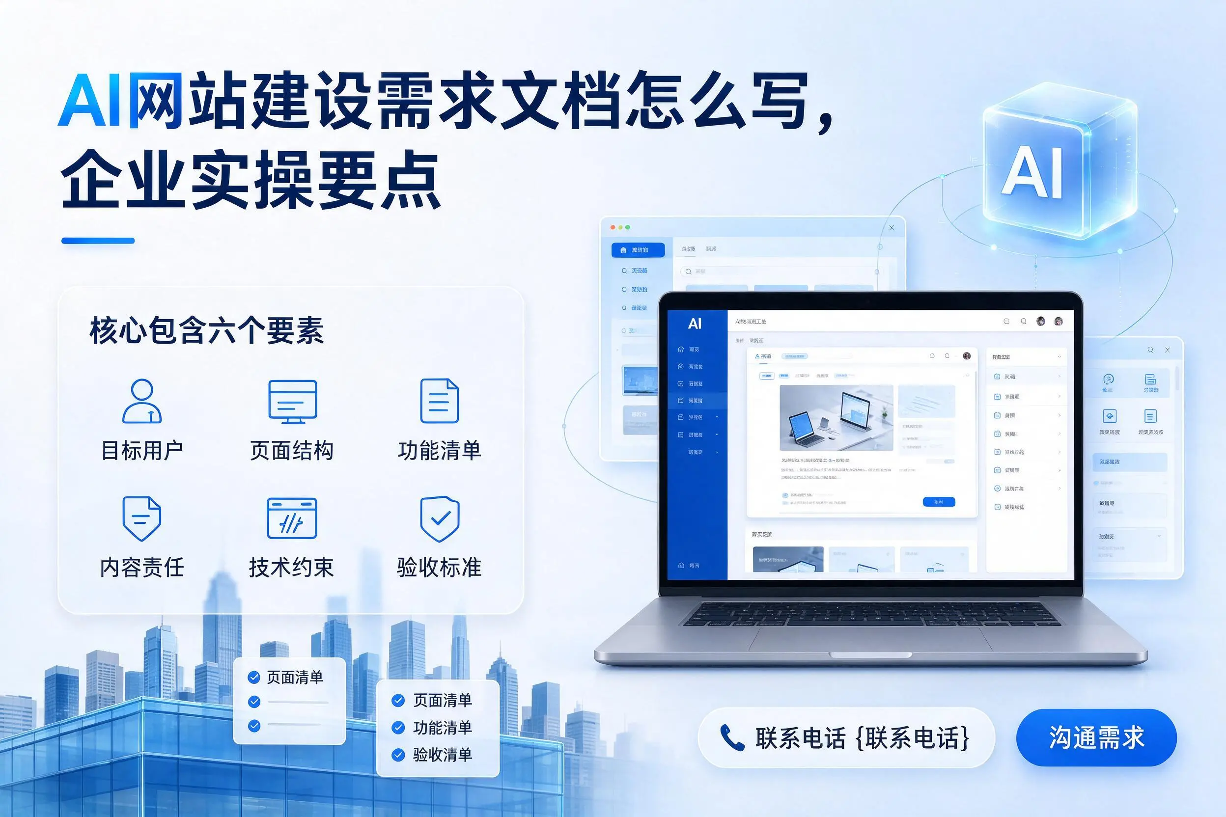 AI网站建设需求文档怎么写，鹤壁企业实操要点